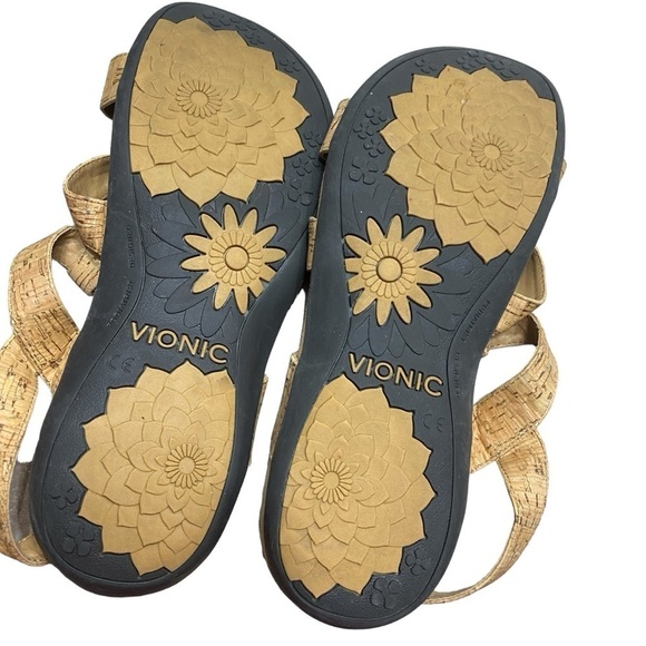 Vionic “Amber” Tan Cork Adjustable Sandal Size 9 - Picture 10 of 11